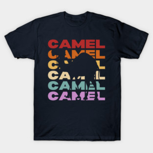 Desert Camel - Vintage Retro Pastel Typography Art T-Shirt