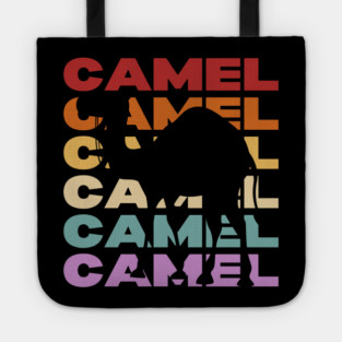 Desert Camel - Vintage Retro Pastel Typography Art Tote