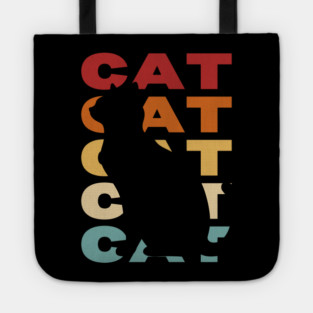 Cat - Vintage Retro Pastel Typography - For Cat Lovers Tote