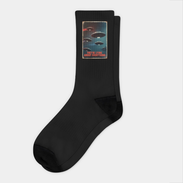 New Jersey Drones UFO Socks by QuirkyQuest Creations