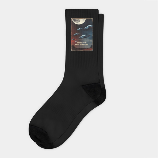 New Jersey Drones UFO Socks by QuirkyQuest Creations