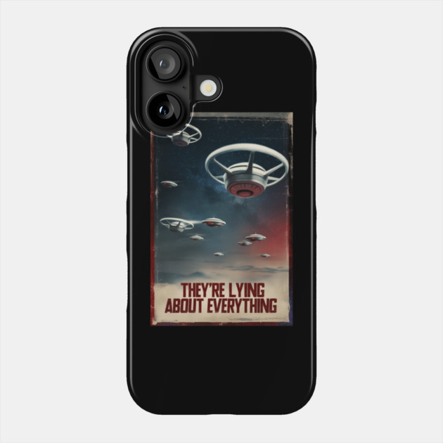 New Jersey Drones UFO UAP Conspiracy Phone Case by QuirkyQuest Creations