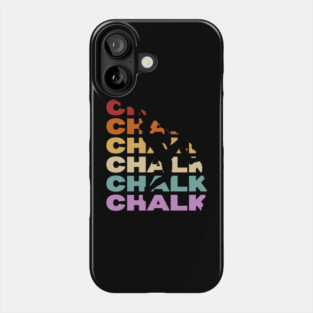 Chalk - Retro Vintage Pastel Typography - For Rock Climbers Phone Case