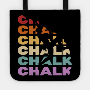 Chalk - Retro Vintage Pastel Typography - For Rock Climbers Tote