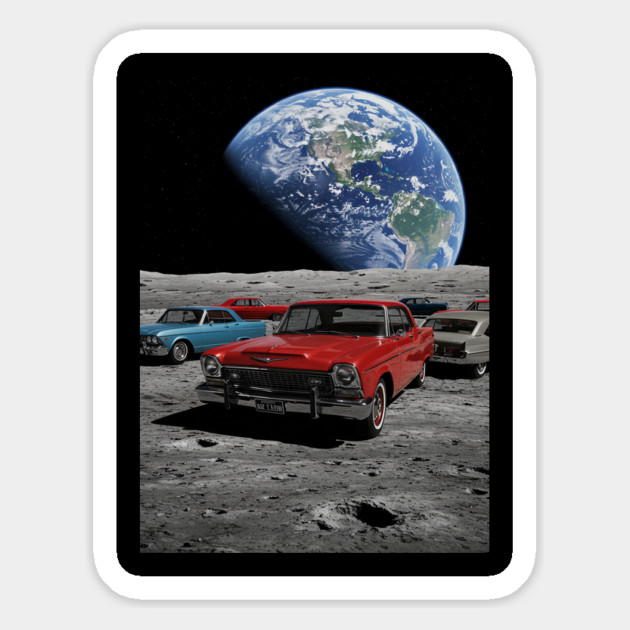 Cars on the Moon-2 Magnet by Megadorim