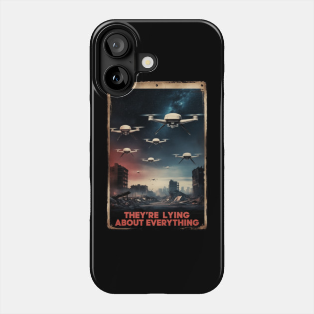 New Jersey Drones UFO Conspiracy Phone Case by QuirkyQuest Creations