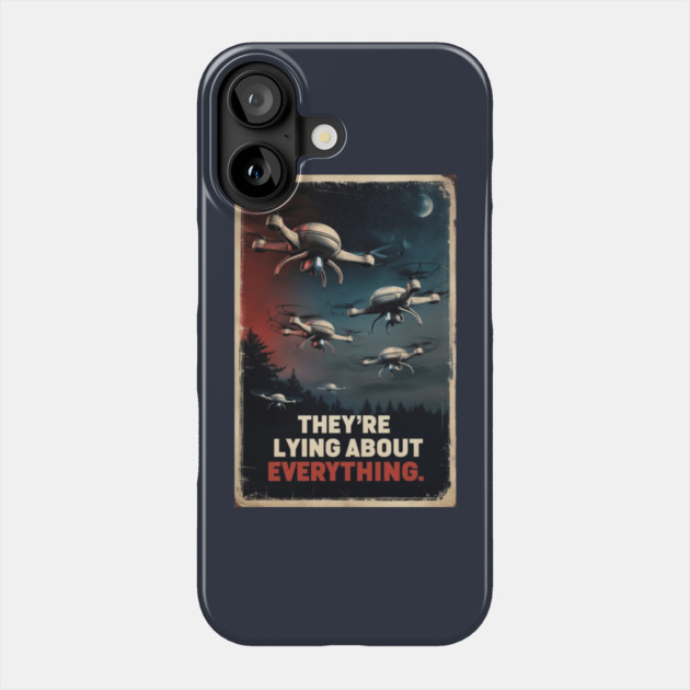 New Jersey Drones UFO Phone Case by QuirkyQuest Creations