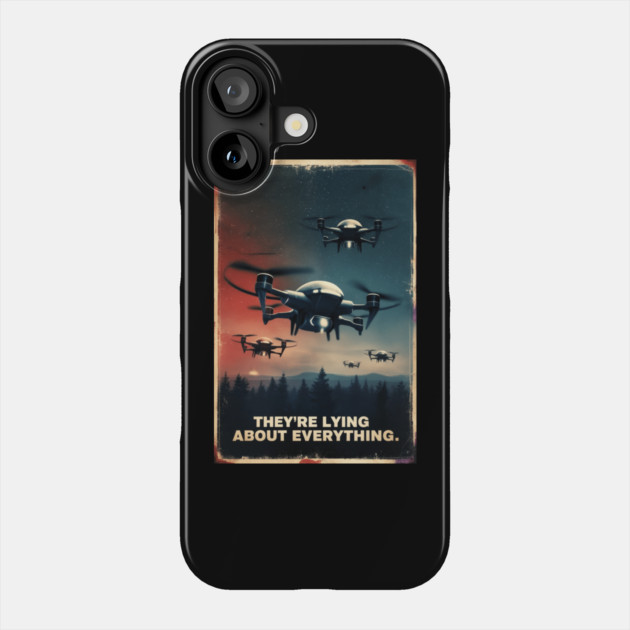 New Jersey Drones UFO Conspiracy Phone Case by QuirkyQuest Creations