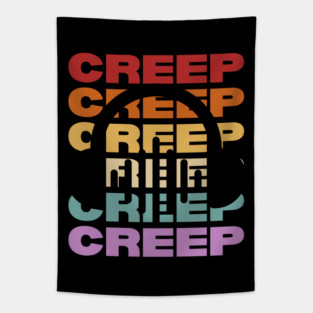 Creep - Retro Vintage Pastel Typography for Music Lovers Tapestry