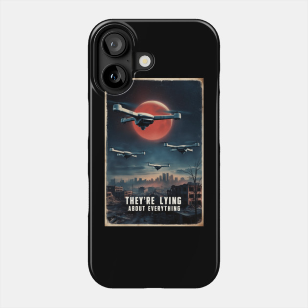 UFO New Jersey Drones Phone Case by QuirkyQuest Creations