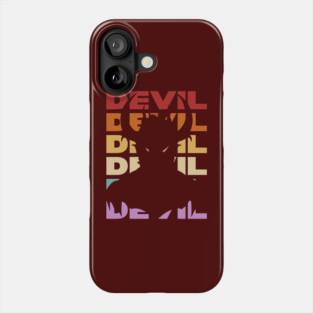 Devil - Retro Vintage Sunset Typography for Bad Boys Phone Case