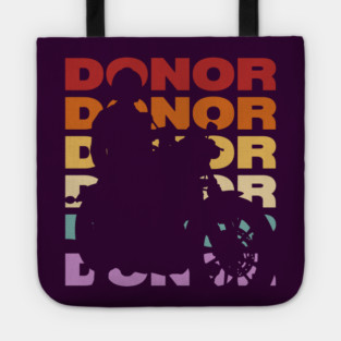 Donor - Vintage Retro Sunset Typography - Biker Gift Tote