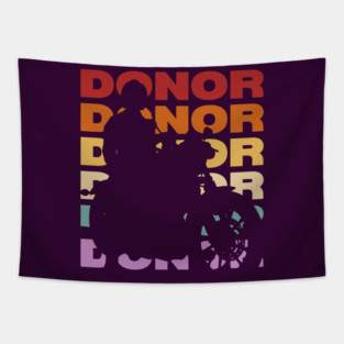 Donor - Vintage Retro Sunset Typography - Biker Gift Tapestry