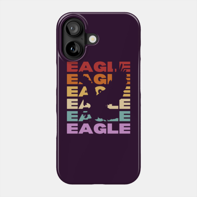 Eagle - Vintage Retro Sunset Typography - Freedom Lovers Phone Case by TuncGK