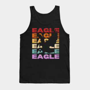 Eagle - Vintage Retro Sunset Typography - Freedom Lovers Tank Top