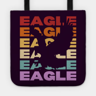 Eagle - Vintage Retro Sunset Typography - Freedom Lovers Tote