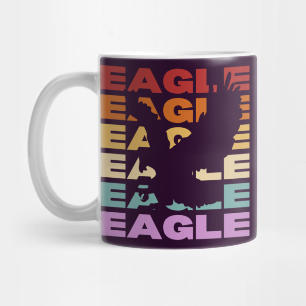 Eagle - Vintage Retro Sunset Typography - Freedom Lovers by TuncGK