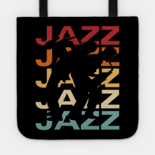 Jazz - Vintage Retro Sunset Typography - Jazz Lovers Tote