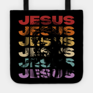Jesus - Vintage Retro Sunset Typography - Christian Gift Tote