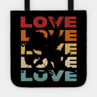 Love - Vintage Retro Sunset Typography - Girlfriend Gift Tote