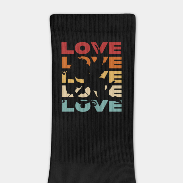 Love - Vintage Retro Sunset Typography - Girlfriend Gift by TuncGK