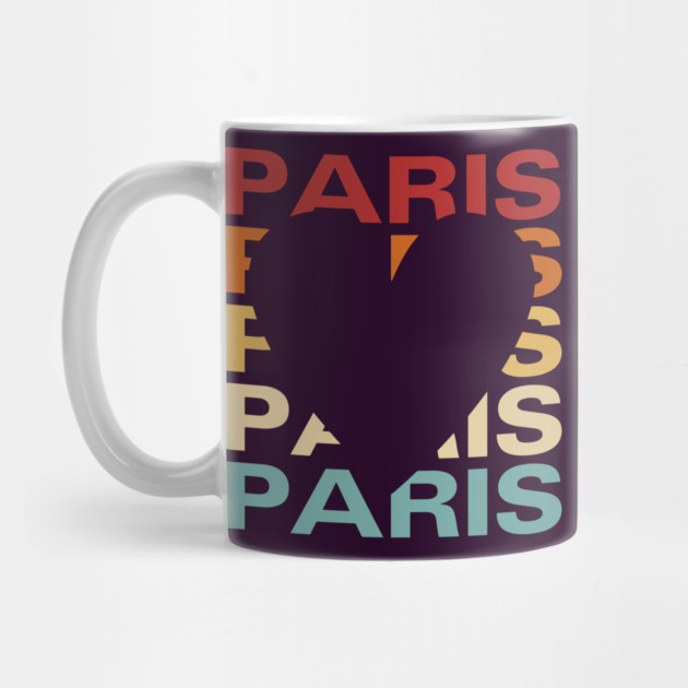 Paris - Vintage Retro Sunset Typography - Tourist Souvenir by TuncGK