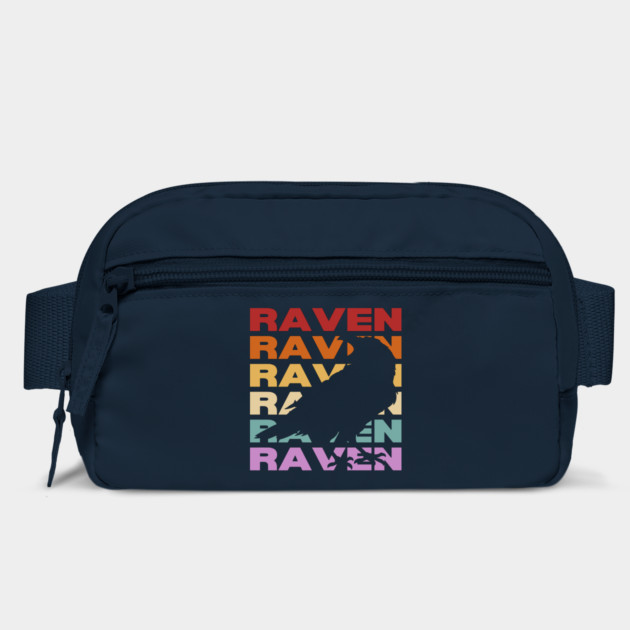 Raven - Vintage Retro Sunset Typography - Cool & Poetic by TuncGK