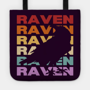 Raven - Vintage Retro Sunset Typography - Cool & Poetic Tote