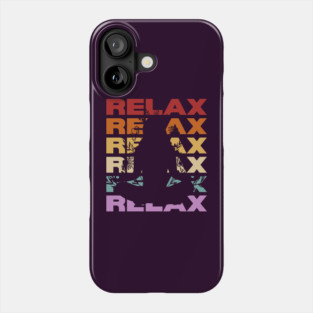 Relax - Vintage Retro Sunset Typography - Yoga Lovers Phone Case