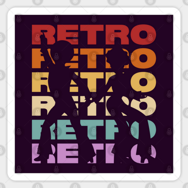 Retro - Vintage Retro Sunset Typography - Retro Lover Sticker by TuncGK