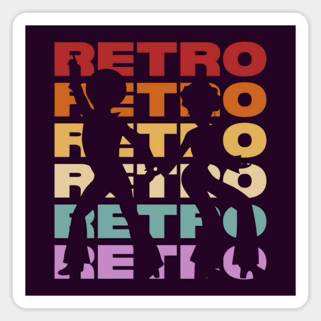 Retro - Vintage Retro Sunset Typography - Retro Lover Magnet by TuncGK