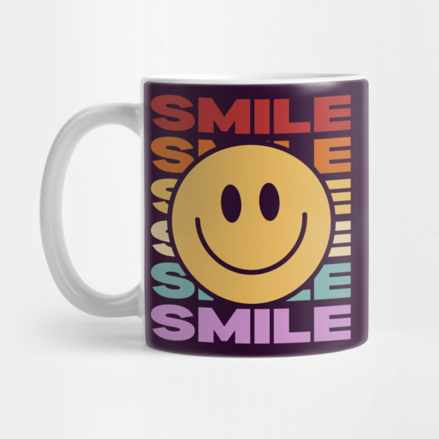 Smile - Vintage Retro Sunset Typography - Motivational by TuncGK