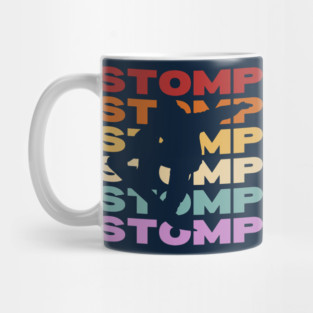 Stomp - Vintage Retro Sunset Typography - Snowboarder Gift Mug