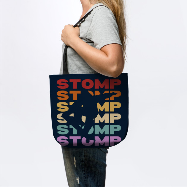 Stomp - Vintage Retro Sunset Typography - Snowboarder Gift by TuncGK