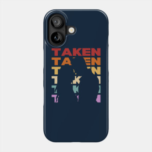 Taken - Vintage Retro Sunset Typography - For Engaged Lovers Phone Case