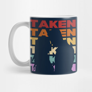 Taken - Vintage Retro Sunset Typography - For Engaged Lovers Mug