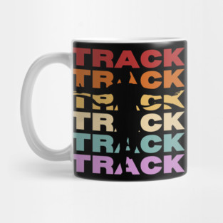 Track Runner - Vintage Retro Sunset Typography - For Athletes Mug
