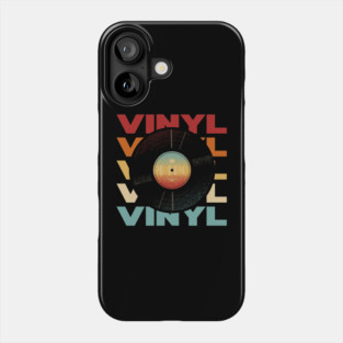 Vinyl - Vintage Retro Sunset Typography - Music Lovers Phone Case