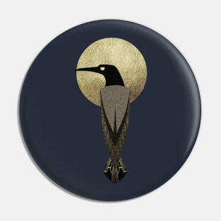 art deco crow Pin