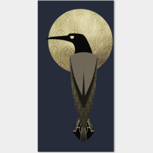 art deco crow Posters and Art