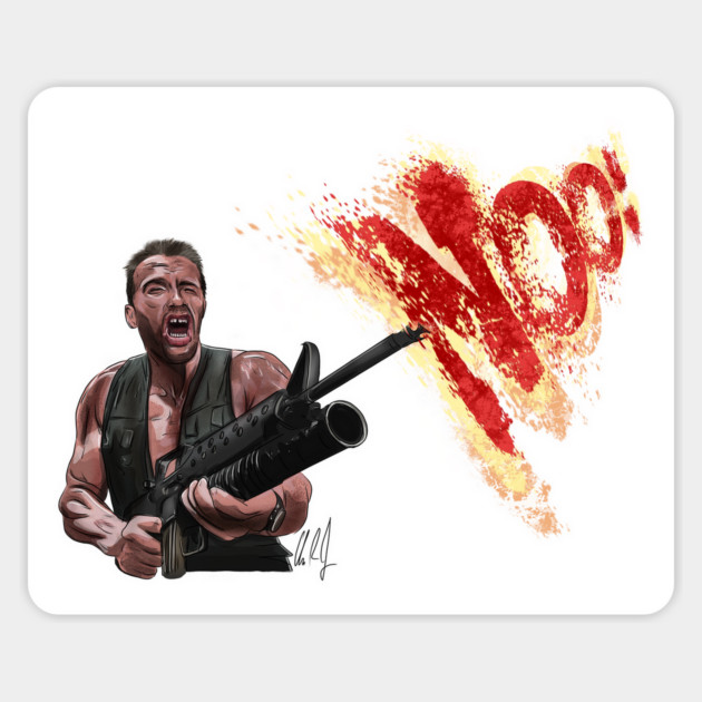 Predator: Dutch says Noo! Magnet by 51Deesigns