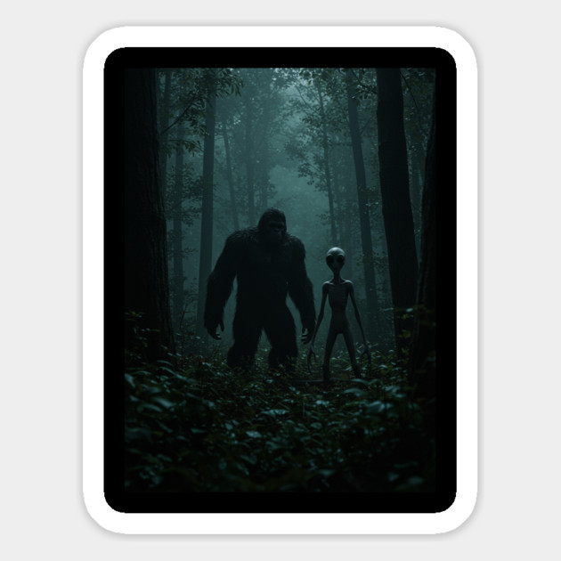 Alien and Bigfoot-Believe-7 Magnet by Megadorim
