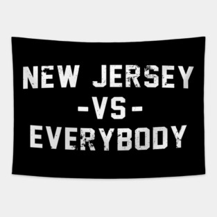New Jersey Vs Everybody Vintage Distressed Tapestry
