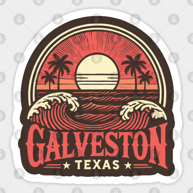 Galveston Texas Sticker by JessArty