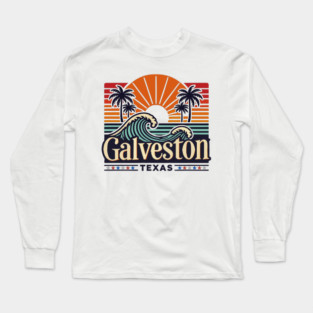 Galveston Beach Texas Long Sleeve T-Shirt