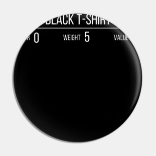 Skyrim Black T-Shirt Pin