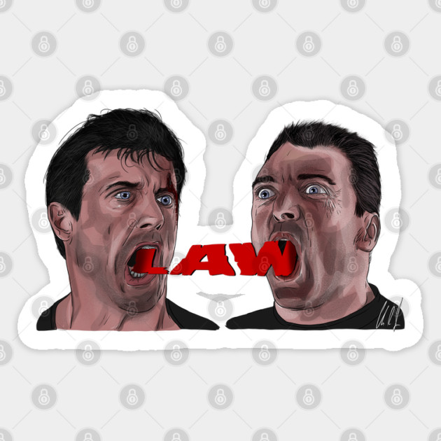 Judge Dredd: LAWdy & the Tramp Sticker by 51Deesigns