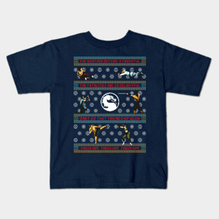Finish Him! Finish Him! Finish Him! - Mortal Kombat Ugly Sweater, Christmas Sweater & Holiday Sweater Kids T-Shirt