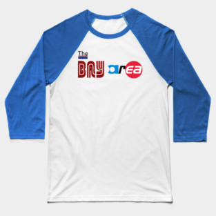 The Bay Area - Transit style Baseball T-Shirt