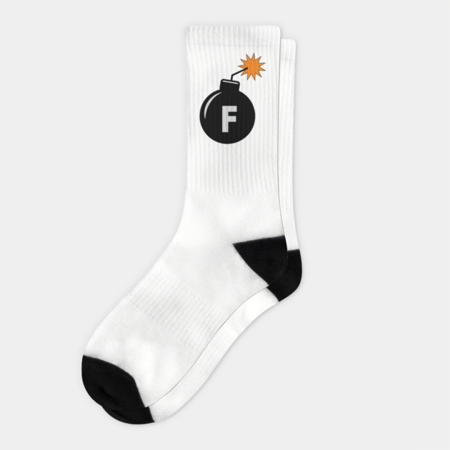 Sarcastic F-Bomb Swear Cursing Humor Socks by Anticorporati